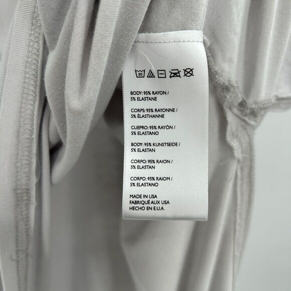 FREE PEOPLE Beach Flawed Light Gray Long Sleeve Oversized Swim Cover Up XS Small - Picture 6 of 7